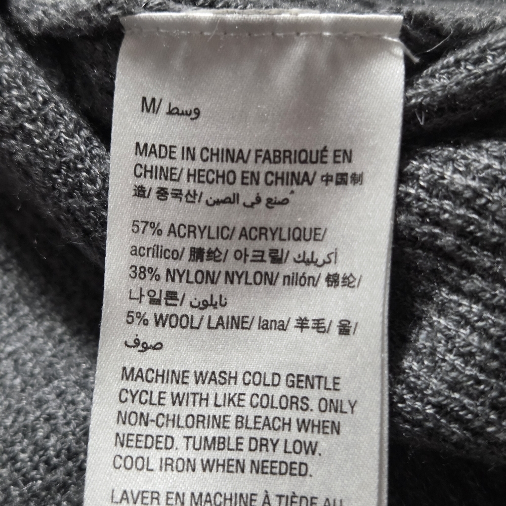 INC International Concepts Charcoal Knit Sweater With Side Zippers Size M - Picture 7 of 7